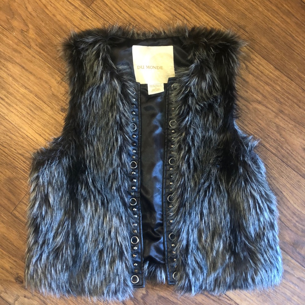 Du Monde Faux Fur Vest Size XL